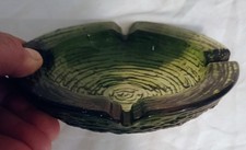 Vintage 1960s Avocado MCM Anchor Hocking Ashtray Soreno Green Glass 4”