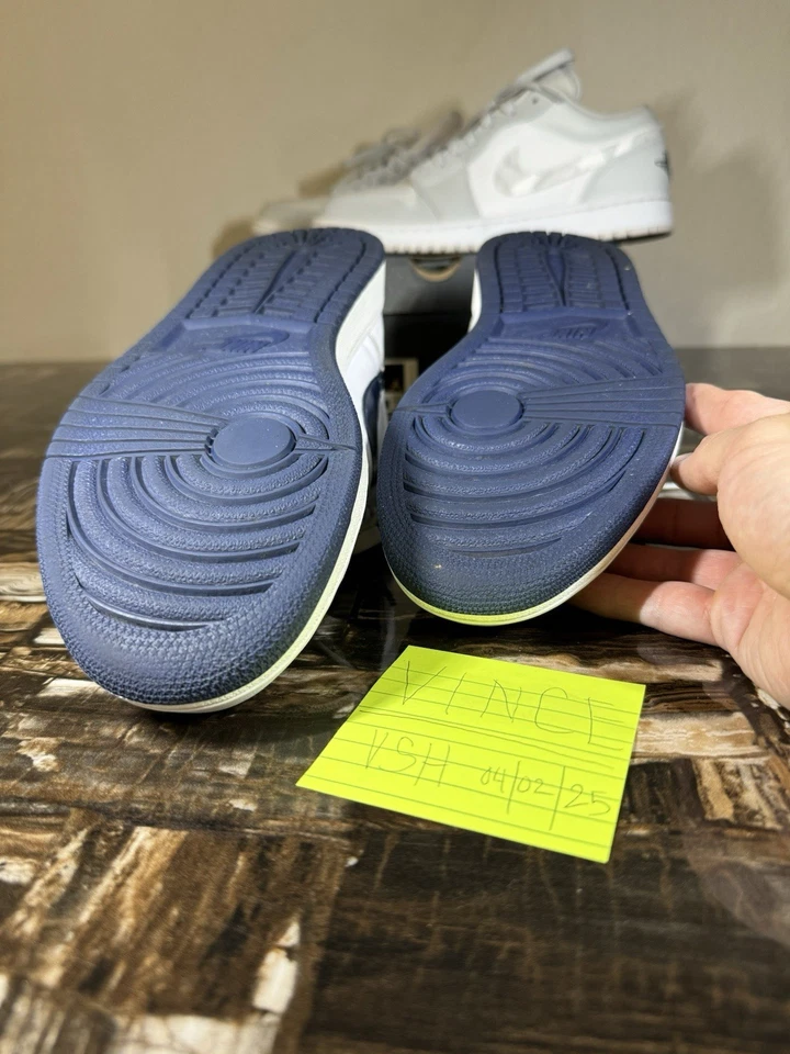 Air Jordan 1 Retro OG 2016 Low Metallic Blue White/ Midnight Navy Foto 3 de 4