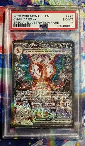 Pokémon TCG Charizard EX Sir #223/197 Obsidian Flames PSA 6 EX-MT