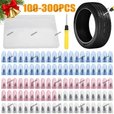 100-300x Tire Repair Rubber Nails Tyre Puncture Repair Screws Kit w/ Screwdriver