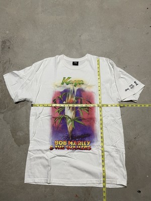 Stussy X Bob Marley Kaya T-shirt vintage Off White Mens Size Large