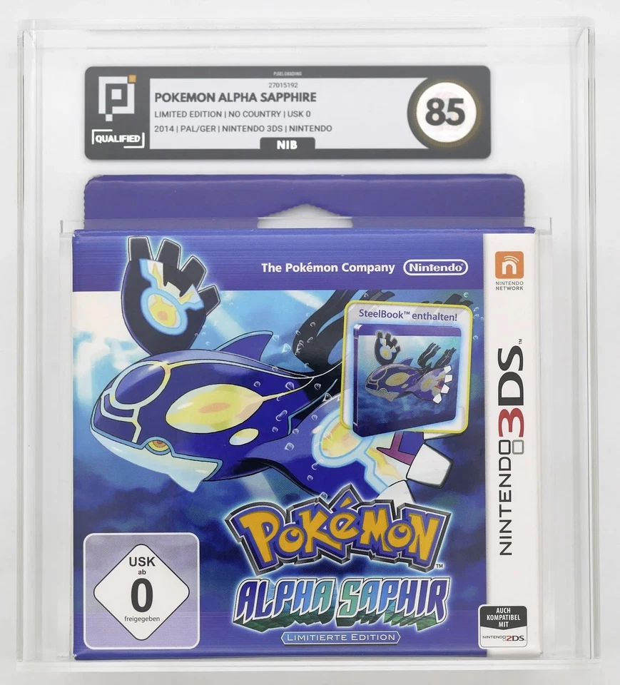 POKÉMON ALPHA SAPPHIRE Limited Edition Pixel 85 NIB NO VGA WATA