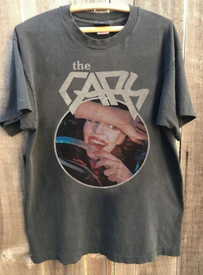 The Cars Band Album 1978 Tour short sleeve charcoal color shirt