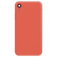 Clappio,Komplettes GehäUse Iphone Xr,MittelgehäUse + Batteriedeckel,Koralle