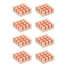 8 Pcs Copper Heatsink 15x15x6mm, Heat Sink Cooler Radiator for Raspberry Pi