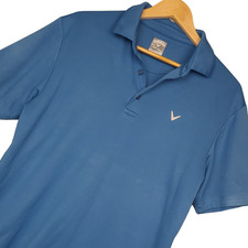 Callaway Opti-Dri Men's Golf Polo Shirt Medium Blue Logo Short Sleeve Casual