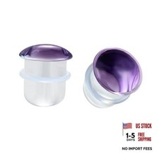 1 Pair Glass Ear Stretching Kit Single Flare Gauges for Ears Plugs 9mm Violet