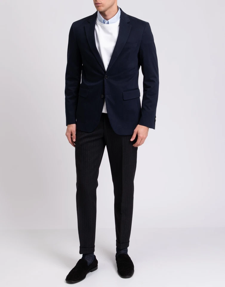 RRP €534 DONDUP Blazer Jacket IT46 US36 S Cashmere Blend Blue Made in Italy - Image 3 of 4