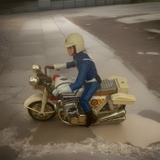 Vintage Japanese Toy Motorcycle Honda made in Japan without box and giro driven.