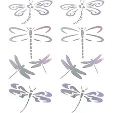 8Pcs Dragonfly Car Sticker Self Adhesive Animal Car Decal Waterproof Colorful