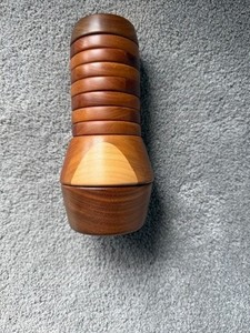 David Collier 1994 Signed "Rainbow Storm" Wood & Brass Oil Cell Art Kaleidoscope