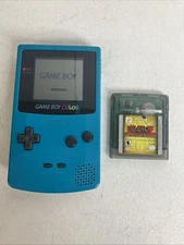 Nintendo Game Boy Color Handheld Game Console - Teal W/ 1 Game Yu-Gi-Oh! Dark