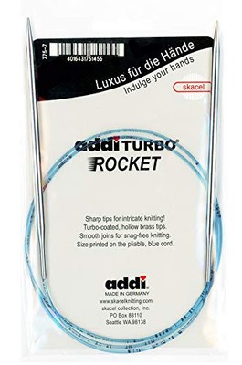 addi Turbo Sock Rockets 40-inch (100cm) Circular Knitting Needlee, US 1 (2.50