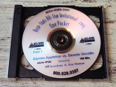 VG 2014 Accu-Stats All-Star One Pocket Appleton vs Orcollo 2-DVD Set