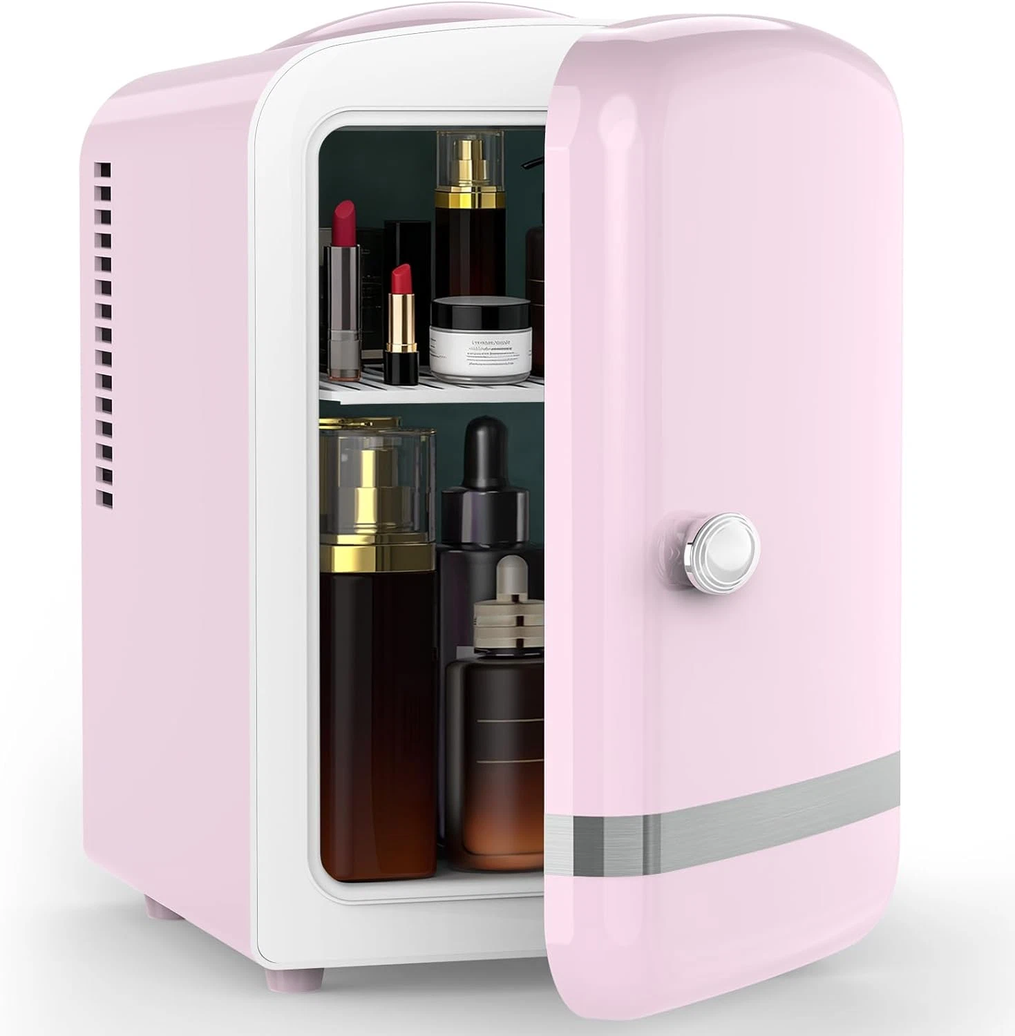 Compact 4L Mini Fridge for Skincare, Makeup & Beverages - Pink Portable Cooler
Opens in a new window