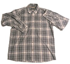 Orvis Trout Bum Men's Long Sleeve Gray Plaid Button-Down Shirt L
