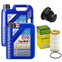 MotoröL Filter Set 5W-40 Liqui Moly 6 Liter + Schraube FüR Audi Seat Skoda VW