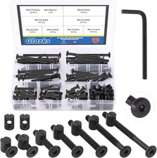 141Pcs Baby Bed Crib Screws Hardware Kit, M6x15/ 25/35/ 45/55/ 65/ 75mm Black...
