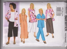 3039 BUTTERICK Easy - SHIRT TOP DRESS SKIRT & PANTS - Sz 16/18/20/22