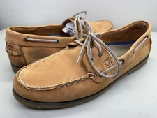 SPERRY Leeward  2 Eye Boat Shoes  SAHARA 0777894 MENS 13M Resort Brown Leather