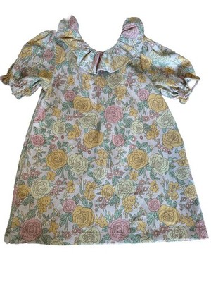 The Oaks Apparel Girls Tunic Top Sz 7 Mustard Floral Boutique Spring