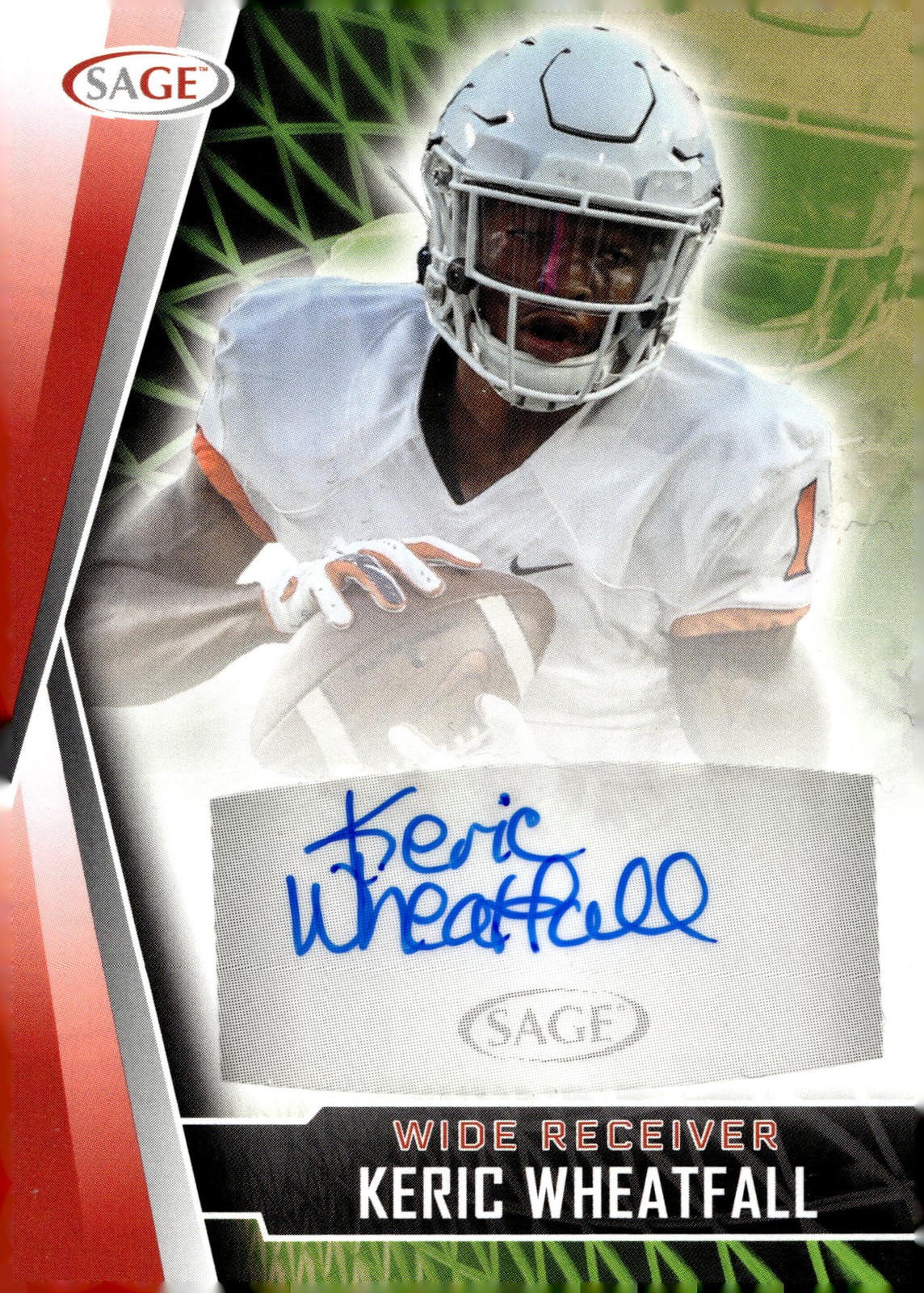 2022 SAGE High Series Keric Wheatfall #A-KW2 RC Auto Fresno State University