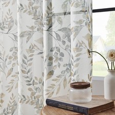 Floral Curtains for Living Room 84 Inch Length Curtain for Bedroom Light Filt...