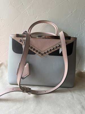 FENDI Petite 2 Jours Monster Eyes Leather Handbag