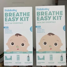 Frida Baby Breathe Easy Kit Sick Day Essentials -Wipes,Rub, & Drops (pack of 2)