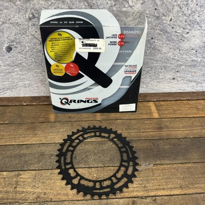 Rotor Q-Rings 38T Chainring 110 BCD 5-Arm Black Aluminum Road MTB