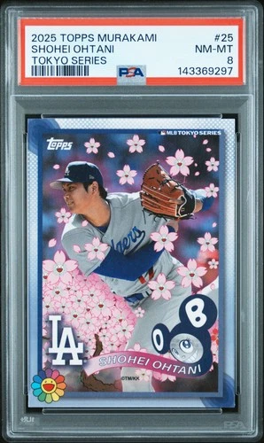 2025 TOPPS TAKASHI MURAKAMI MLB WORLD TOUR TOKYO SERIES #25 SHOHEI OHTANI PSA 8