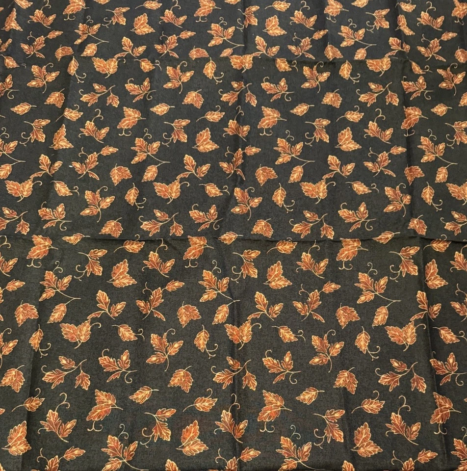 Moda Fabric BEAUTIFUL BLESSINGS Fall Leaves Black Background 36 x 44” - Image 2 of 4