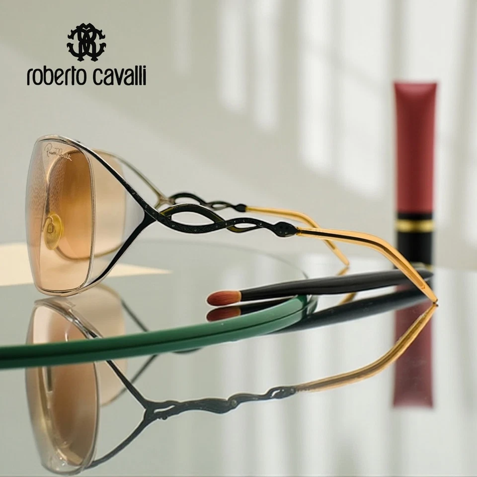 Roberto Cavalli 太阳镜 玫瑰金 侧面小宝石 — 第 2/4 张图片