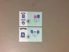 Two israel guther,tete-beche fdc-maxi cards