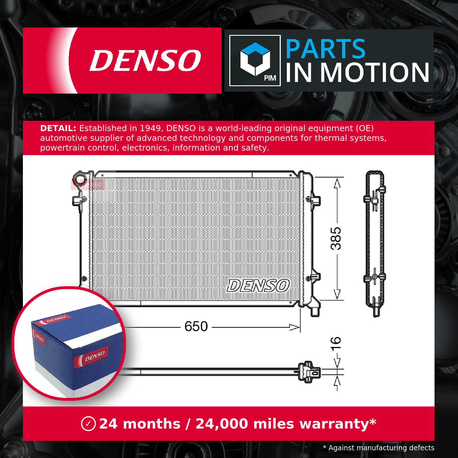Radiator fits VW GOLF 2.0 04 to 13 Denso 1K0121251BQ 1K0121251BR 1K0121251CE New