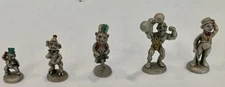 Lot 5 WANAT 1982 Hudson Pewter Circus Figures Emcee, Strongman, Dog, Bear, Clown