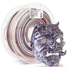 Silk PLA 3D Printer Filament, Shiny Multicolor Rainbow PLA Filament 1.75mm, F...