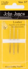 12 Pack - John James Leather Hand Needles-Size 3/7 3/Pkg - JJ180-37