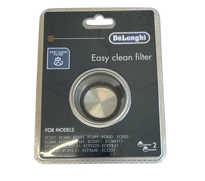 Original Delonghi Sieb 2 Tassen für Dedica EC680 EC685 EC695 ECZ351 Crema Vers 2