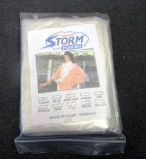 Emergency Storm Poncho Adult One Size Rain Waterproof Lightweight - Clear