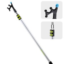 3.1-8FT Telescoping Extension Pole Boat Hook with Rubber Sleeve,Sturdy Lightw...
