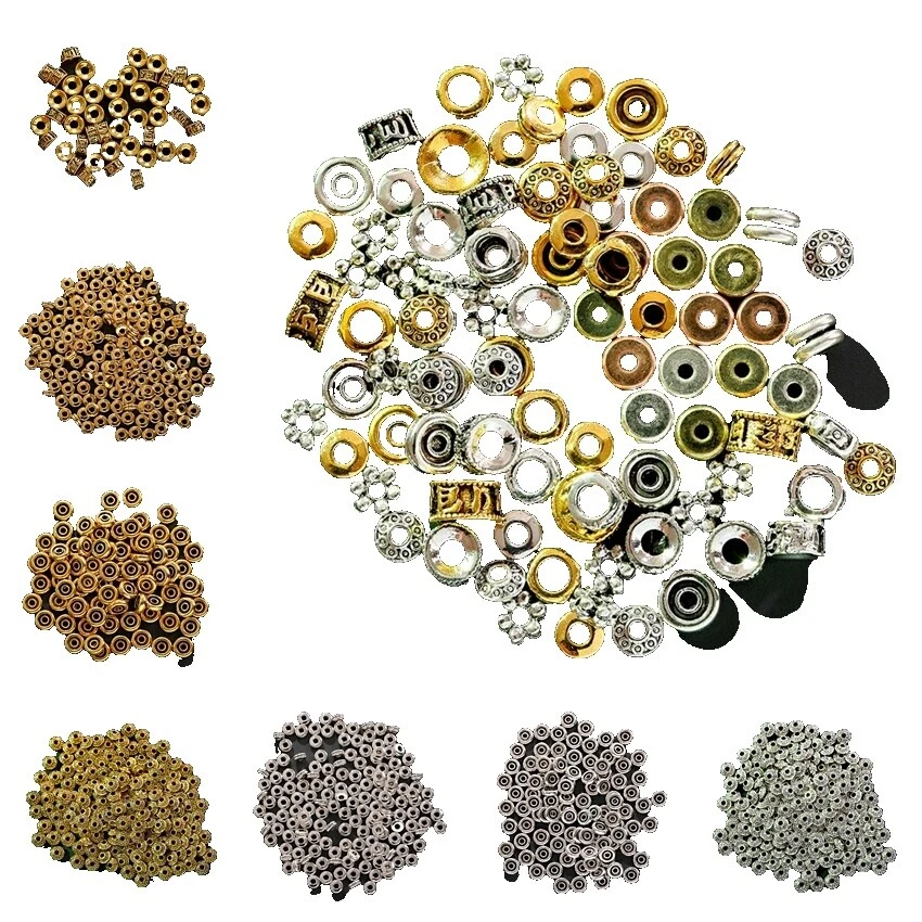 Cuentas para hacer Joyas tibetano Redondo Oro