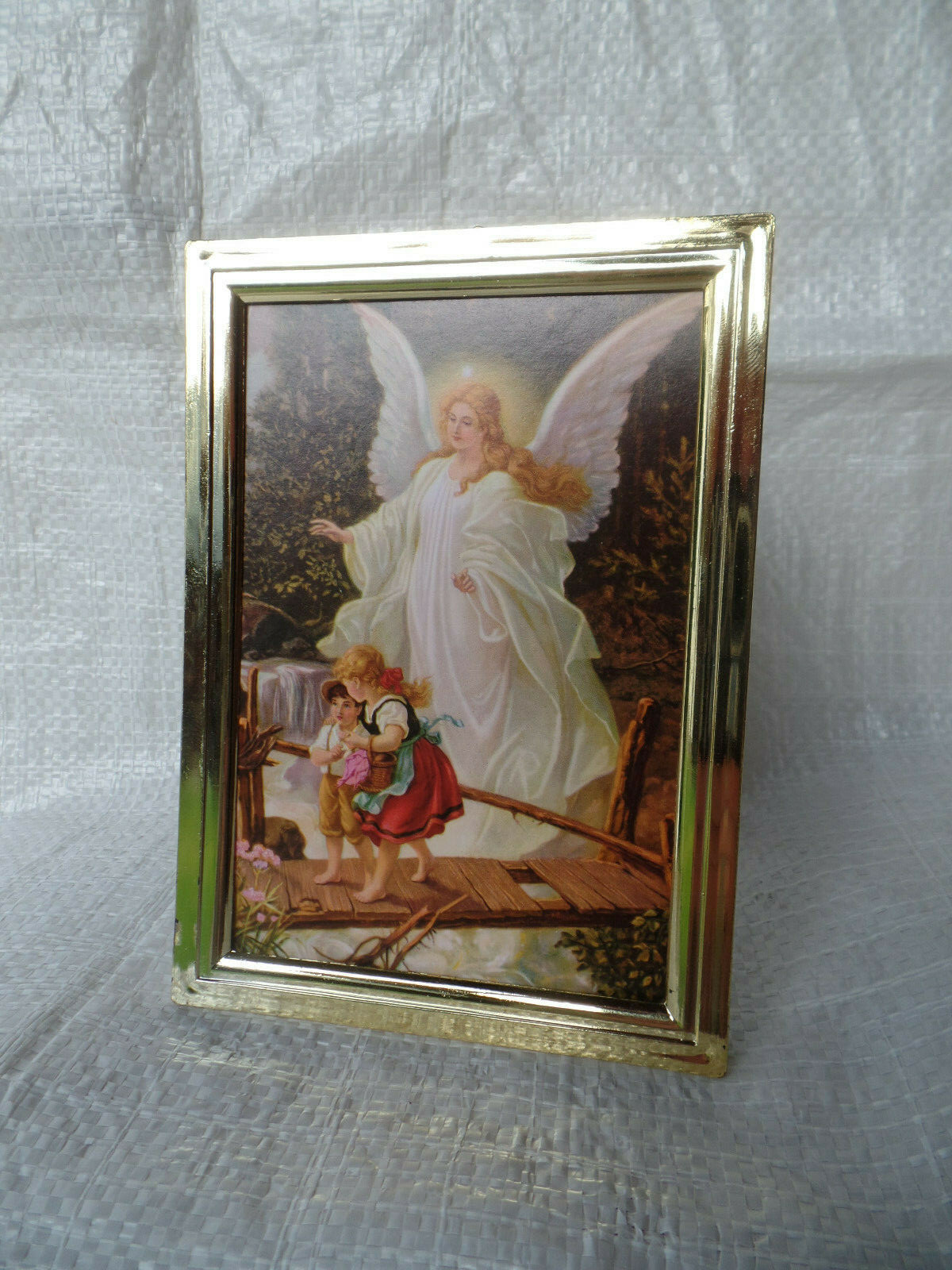 Schutzengelbild Bilderrahmen Engel Wechselrahmen Bild A/6 go Sonderpreis Kinder