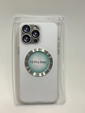 iPhone 15 Pro Max Case Magnetic Safe Clear Blue Pink Olive Magnetic Cover 