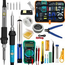 60W Electric Soldering Iron Gun Tool Kit Welding Desoldering Pump Tools Wire Set