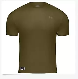 Under Armour Men's Olive Drab Green Tactical Ultra-Light UA Tech S/S Shirt  - XL