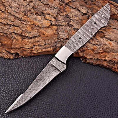 FULL TANG HAND FORGED DAMASCUS STEEL BLADE BLANK CHEF STEAK KNIFE 2863