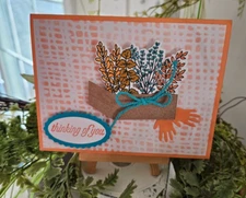 STAMPIN UP CARD KIT -  CRATE OF FLOWERS  THINKING OF YOU MAKES 4 24.33