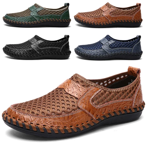 Herren Halbschuhe Slip on Sommer Loafer Slipper Mokassin Hausschuh Fahrschuhe - Bild 2 von 28