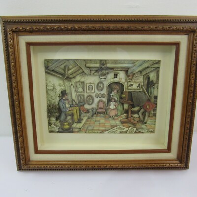 ANTON PIECK Photo Studio 3D Framed Shadow Box Vintage Collectible